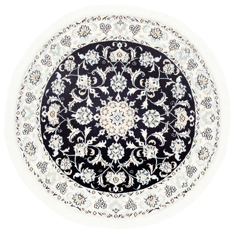 Nain Kashmar 140x140 Cm Nain Kashmar, Persia, Hand-carded