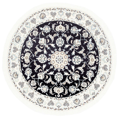Nain Kashmar 140x140 Cm Nain Kashmar, Persia, Hand-carded
