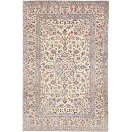 Hand Made Rug Kashan Persia 194x300 Ivory Dark