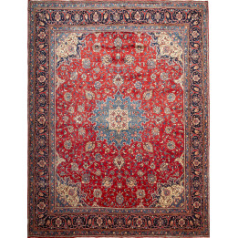 Tappeto Originale Sarough Persia 306x395 Rosso