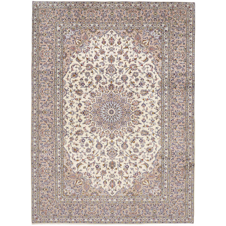 Hand Made Rug Kashan Persia 248x340 Ivory Antiq