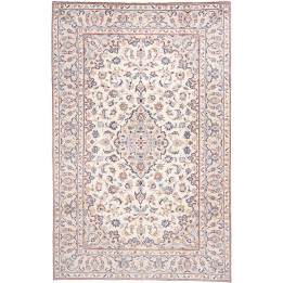 Hand Made Rug Kashan Persia 192x300 Ivory Blue