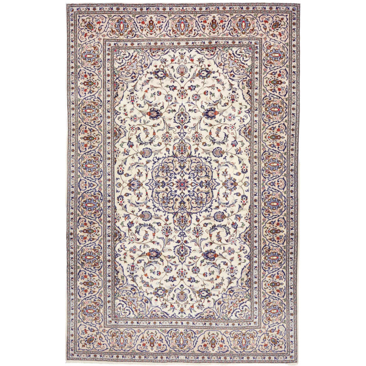 Tappeto Originale Kashan Persia 203x315 Avorio