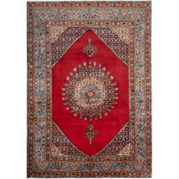 Hand Made Rug Moud Persia 206x295 Red Light Blu
