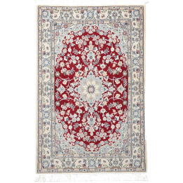 Hand Made Rug Nain 9la Persia 100x152 Red Ivory