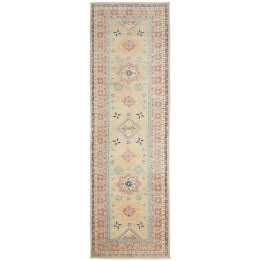 Hand Made Rug Kazak Afghanistan 84x287 Beige Pi