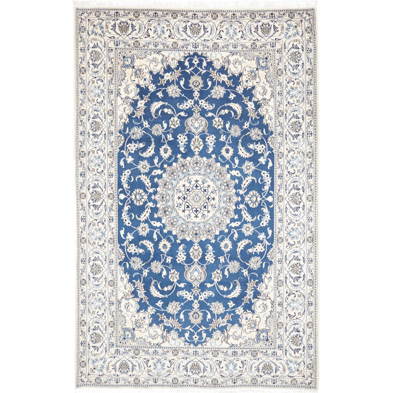Rug Nain Kashmar Persia 197x312 Sapphire Blue C