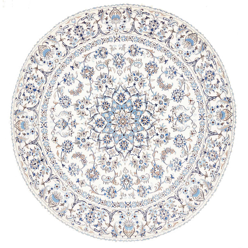 Nain Kashmar 242x254 Cm Nain Kashmar, Persia, Hand-carded
