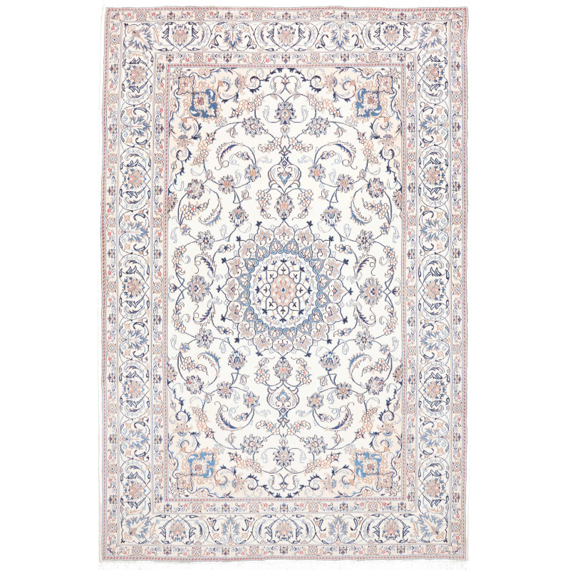 Rug Nain Kashmar Persia 198x300 Ivory Light Blu