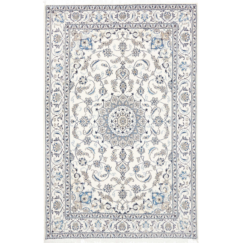 Rug Nain Kashmar Persia 195x293 Cream White Blu