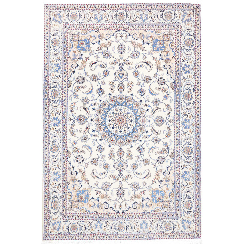 Rug Nain Kashmar Persia 200x303 Ivory Blue