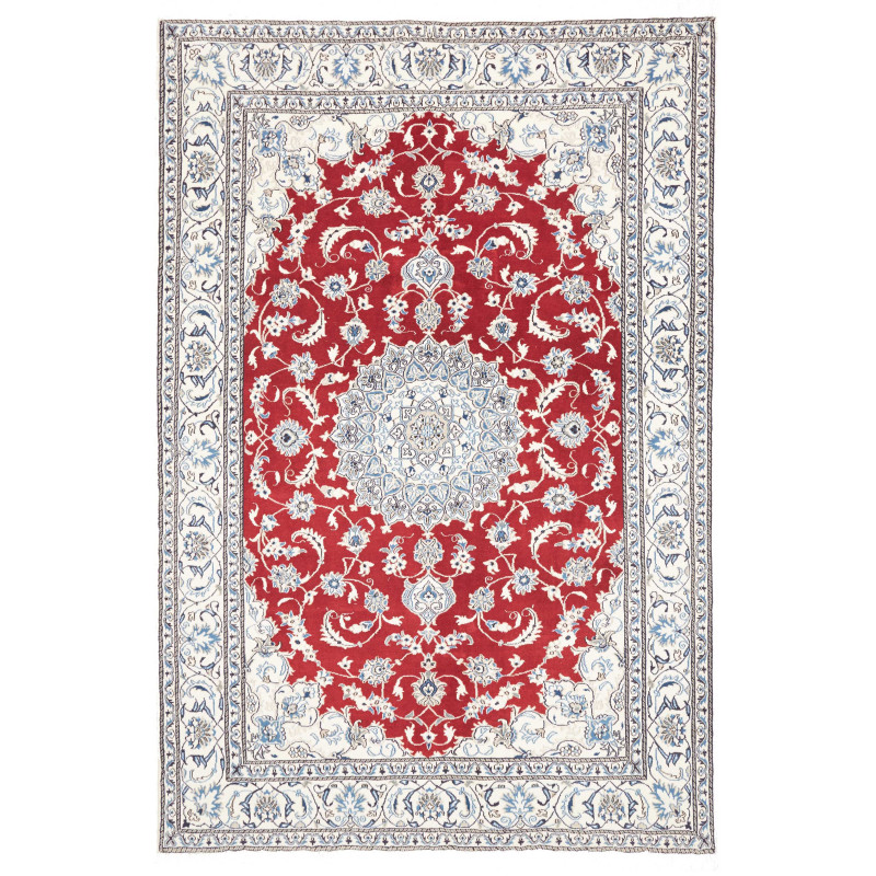 Rug Nain Kashmar Persia 198x293 Red Cream