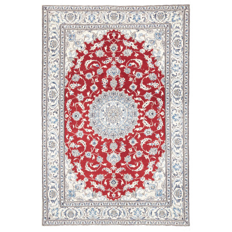 Rug Nain Kashmar Persia 198x293 Red Cream