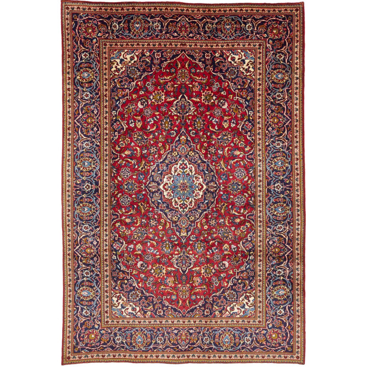 Hand Made Rug Ardakan Persia 200x303 Red Dark B