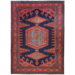 Rug Wiss Persia 218x302 Navy Blue Coral Red