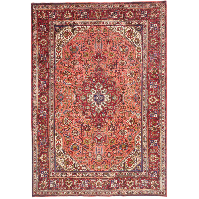 Rug Tabriz Persia 206x296 Terracotta Burgundy R