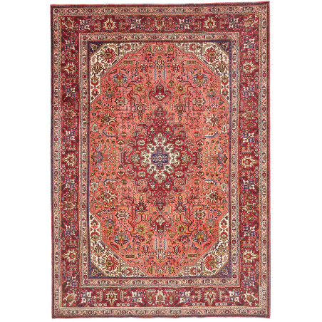 Rug Tabriz Persia 206x296 Terracotta Burgundy R