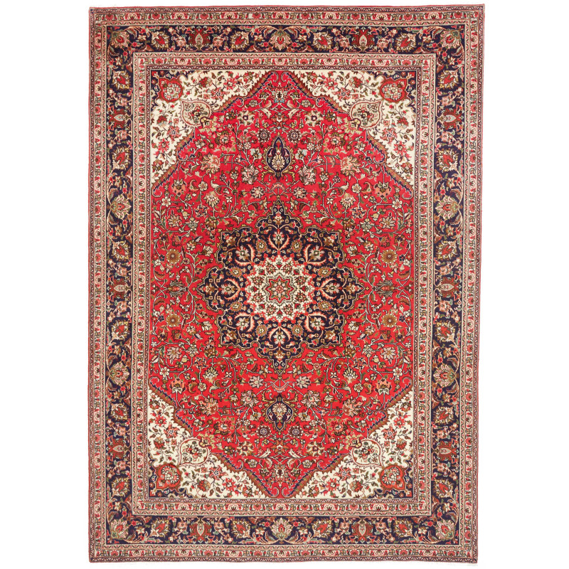 Rug Tabriz Persia 207x293 Red Dark Blue
