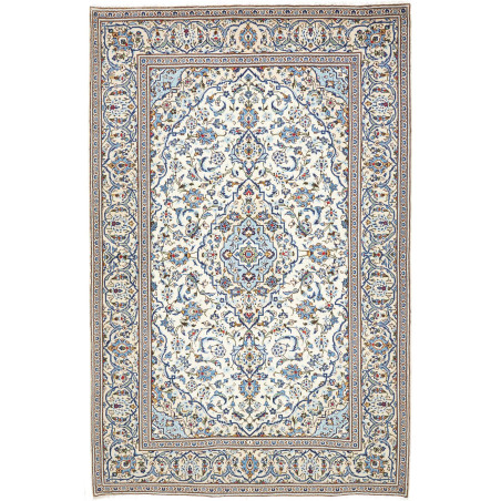 Rug Kashan Persia 200x303 Cream Blue
