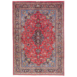 Rug Mashad Persia 203x293 Crimson Red Navy Blue