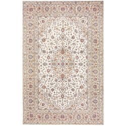 Rug Kashan Persia 198x306 Ivory Burgundy