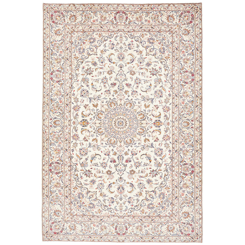 Rug Kashan Persia 200x300 Cream Blue