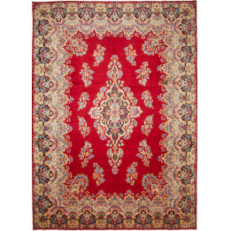 Hand Made Rug Kerman Persia 304x421 Red Dark Bl