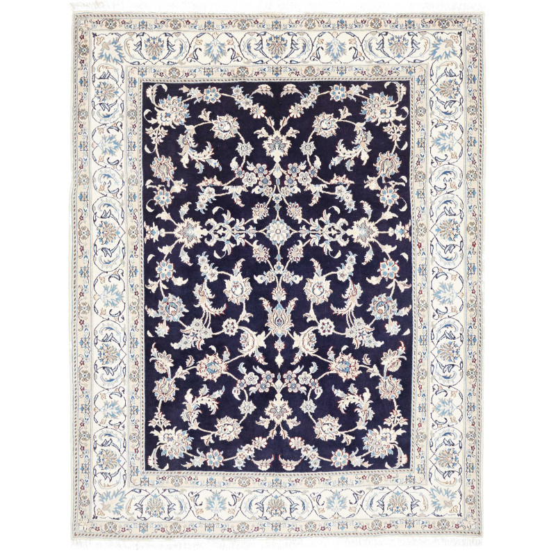 Rug Nain Kashmar Persia 198x253 Deep Navy Ivory