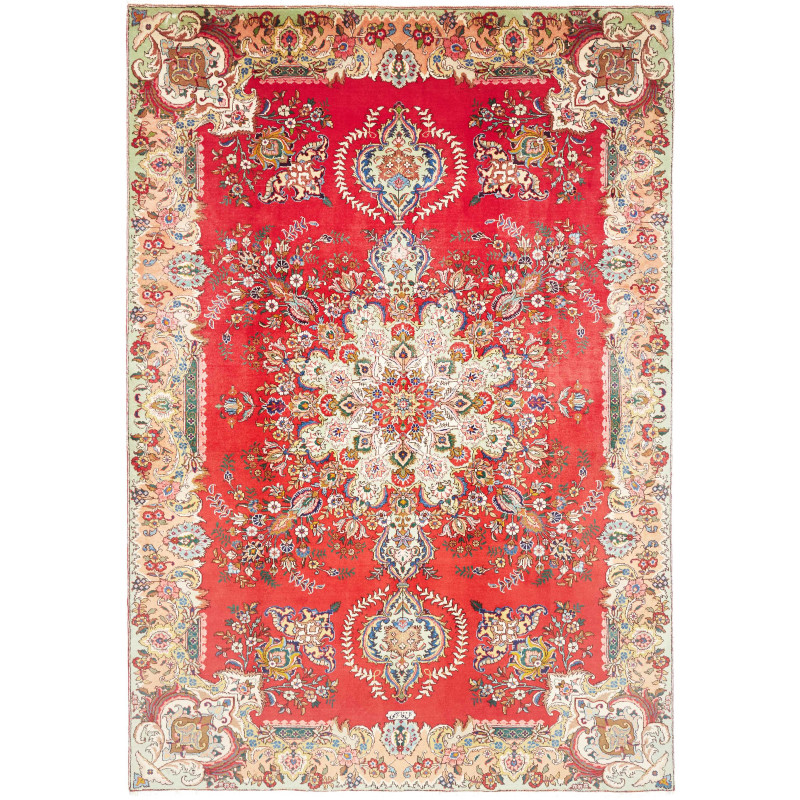 Rug Tabriz Persia 225x317 Ruby Red Beige