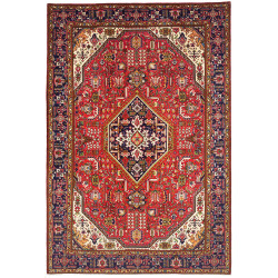 Rug Tabriz Persia 205x303 Red Navy Blue