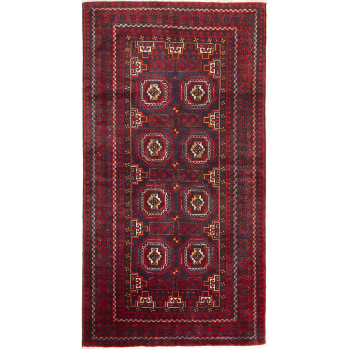 Hand Made Rug Baluch Persia 107x202 Dark Red Da