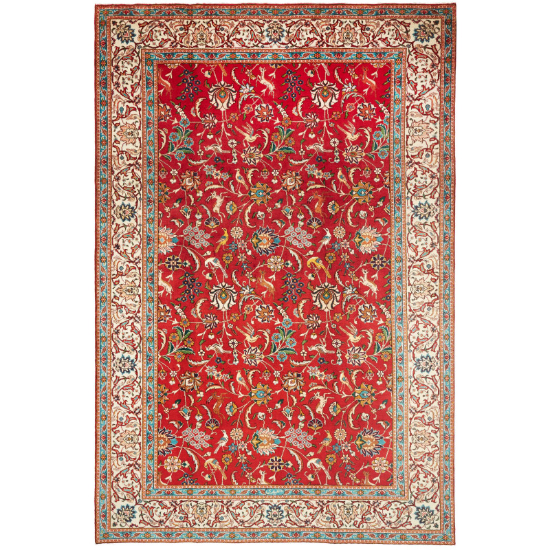 Rug Tabriz Persia 227x343 Red Cream