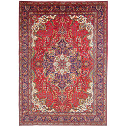 Rug Tabriz Persia 248x350 Carmine Red Deep Blue