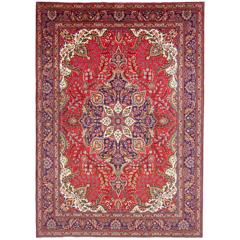 Rug Tabriz Persia 248x350 Carmine Red Deep Blue