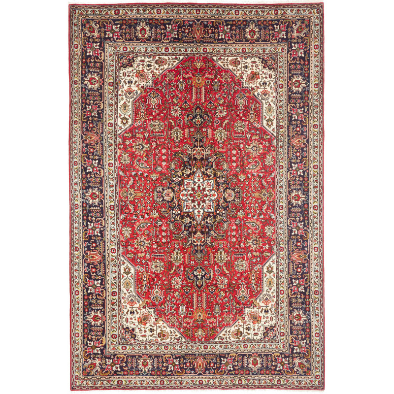 Rug Tabriz Persia 198x300 Red Dark Blue