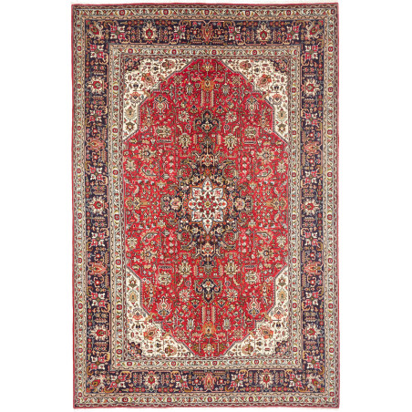 Rug Tabriz Persia 198x300 Red Dark Blue