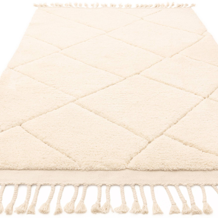 Tappeto Fes geometrico crema e avorio 120x170 cm