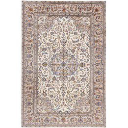 Hand Made Rug Kashan Persia 192x285 Ivory Blue