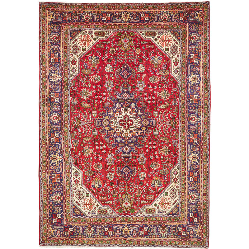 Rug Tabriz Persia 202x290 Red Blue