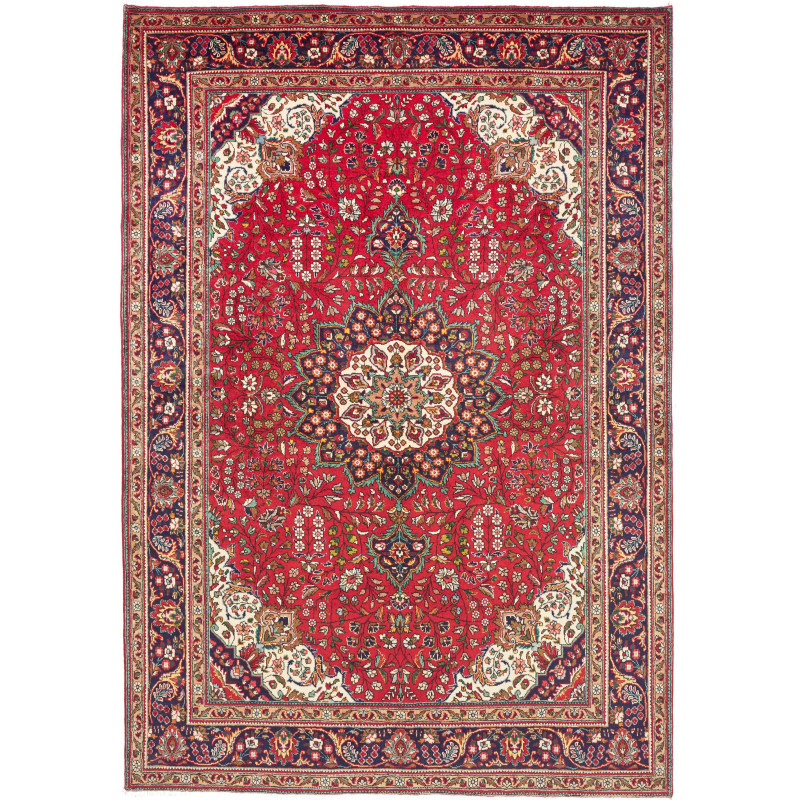 Rug Tabriz Persia 230x330 Red Navy Blue