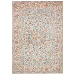 Rug Kashan Persia 232x333 Pale Sky Blue Cream