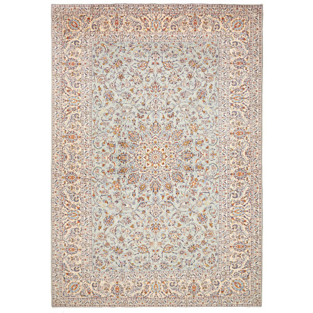 Rug Kashan Persia 232x333 Pale Sky Blue Cream