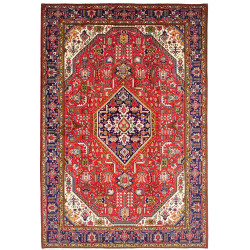 Rug Tabriz Persia 202x300 Red Deep Navy