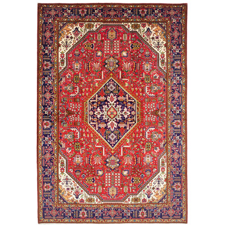 Rug Tabriz Persia 202x300 Red Deep Navy