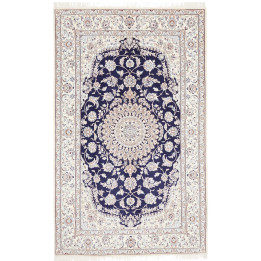 Tappeto Originale Nain 9la Persia 156x253 Blu N