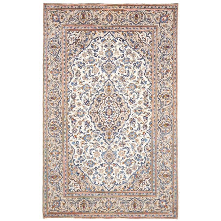 Rug Kashan Persia 194x318 Cream Blue