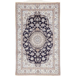 Tappeto Originale Nain 9la Persia 160x261 Blu S