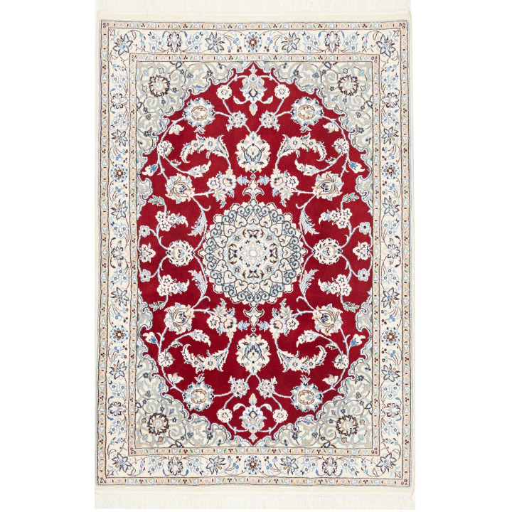 Hand Made Rug Nain 9la Persia 101x151 Red Ivory