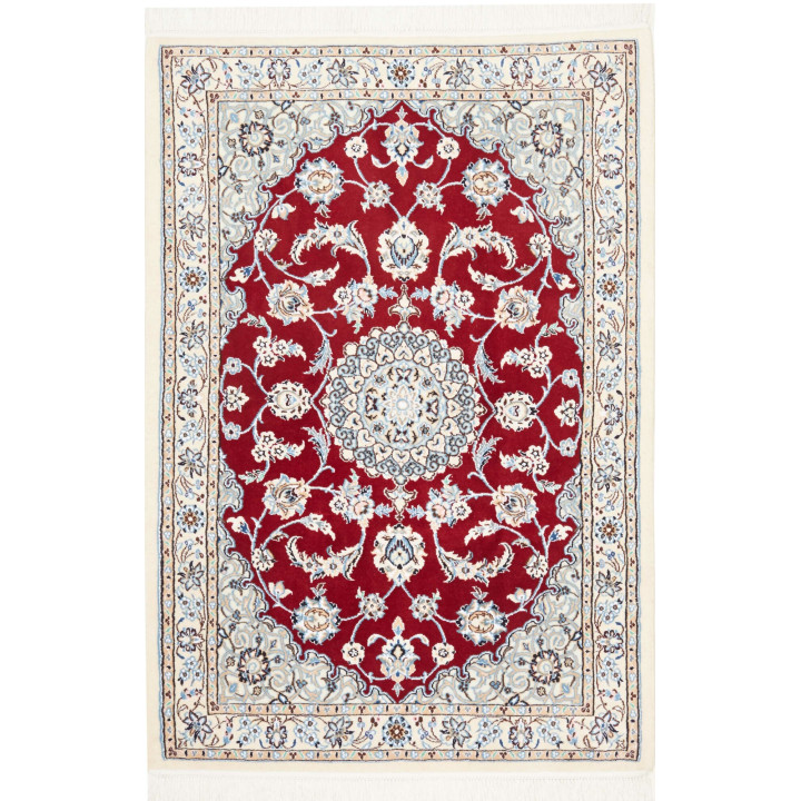 Hand Made Rug Nain 9la Persia 101x150 Red Ivory