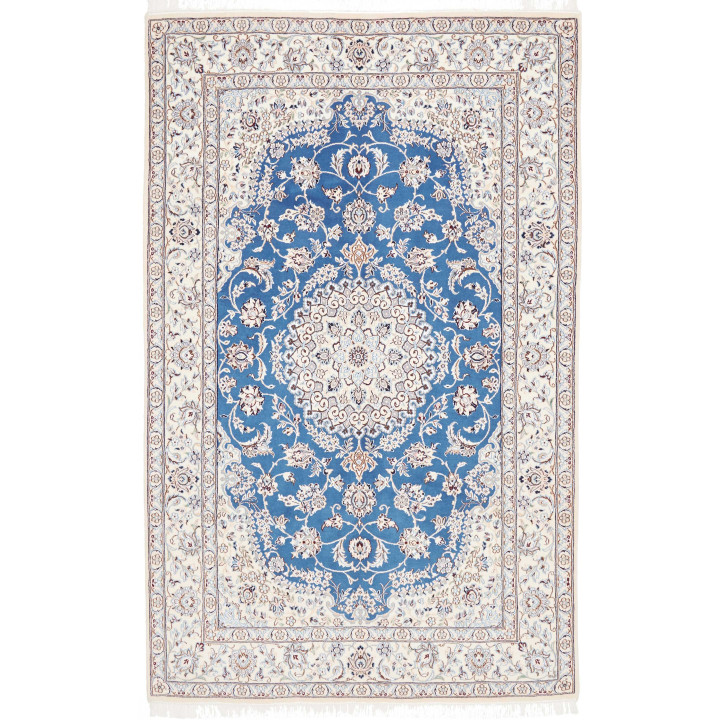 Tappeto Originale Nain 9la Persia 155x247 Blu A